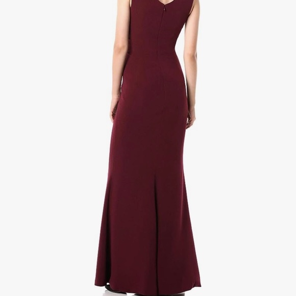 NWOT La Femme Surplice Off the Shoulder Column Gown - Picture 8 of 8